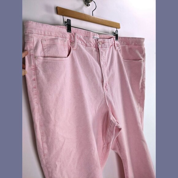 Good American Plus Size 30 Womens Good Legs Straight Leg Jeans in Pink - Picture 2 of 6
